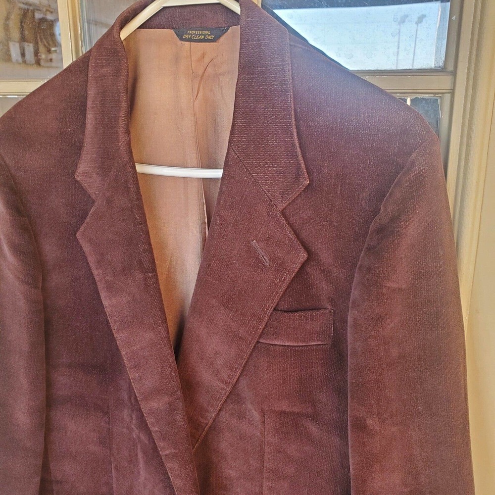 Levis Sportswear Vintage Men's 70's Corduroy like 2 Button Brown Blazer Size 40R